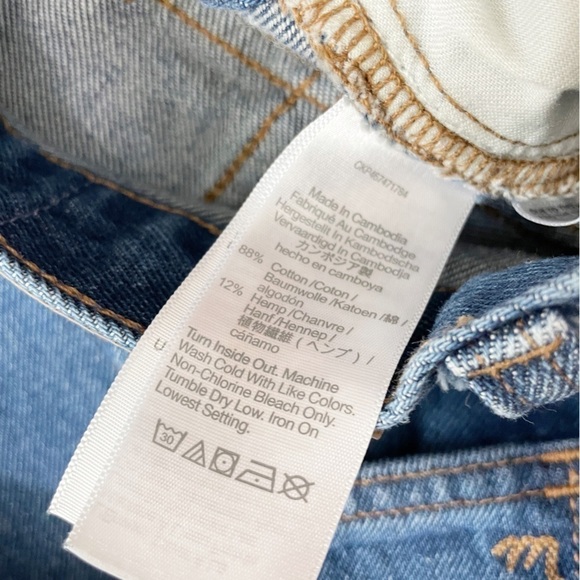 Madewell Trendy Baggy Straight High Rise Trendy Casual Distressed Denim Jeans 24 - Picture 14 of 14